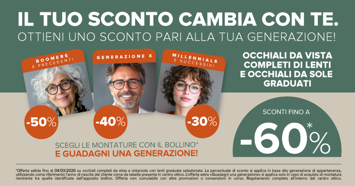 Occhiali da vista sconti Generazione