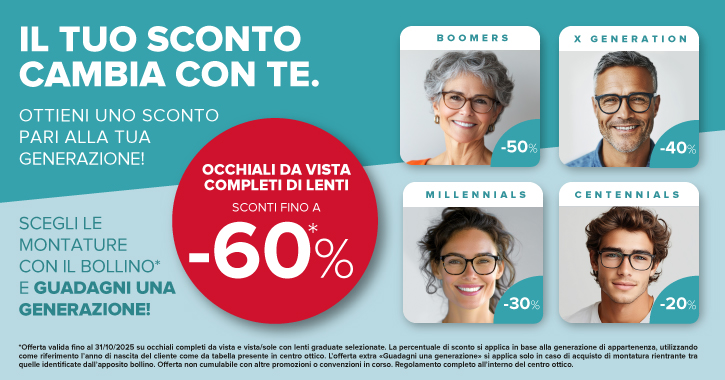 Occhiali da vista sconti Generazione